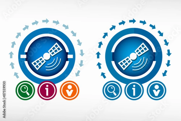 Obraz Satellite icon icon and creative design elements