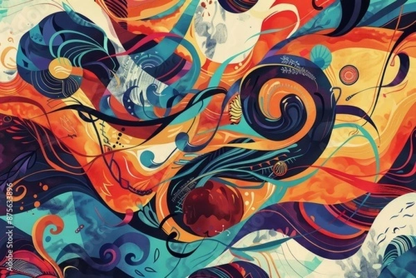 Obraz Create an abstract pattern that tells a story