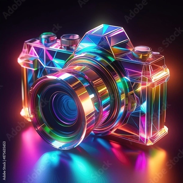 Obraz abstract camera background with colorful lights