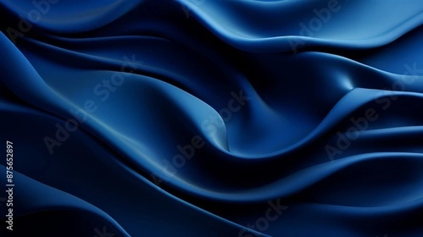 Obraz an image of a blue satin fabric