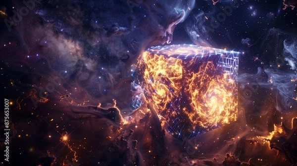 Fototapeta Abstract Background smoky blackhole dynamic