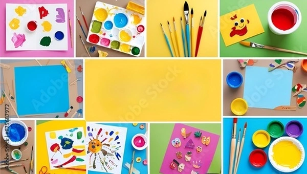 Fototapeta Kids Copy Space Background with Flame Elements