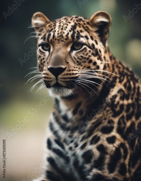 Fototapeta 3d image background mechanical dark leopard