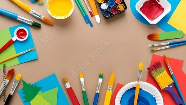 Fototapeta Kids Copy Space Background with Flame Elements