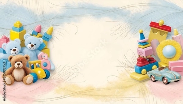 Fototapeta Kids Copy Space Background with Flame Elements