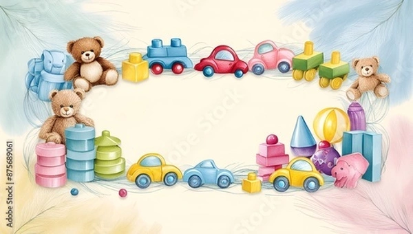 Fototapeta Kids Copy Space Background with Flame Elements