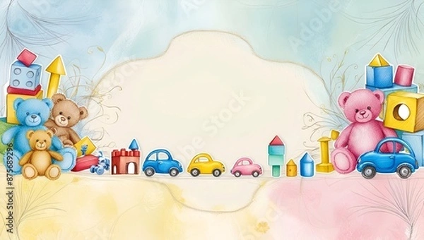 Fototapeta Kids Copy Space Background with Flame Elements