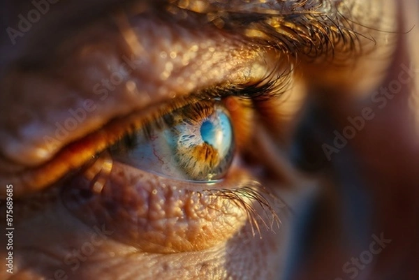 Fototapeta Macro View of Human Eye