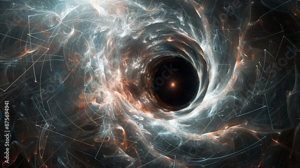 Fototapeta Abstract Background smoky blackhole dynamic