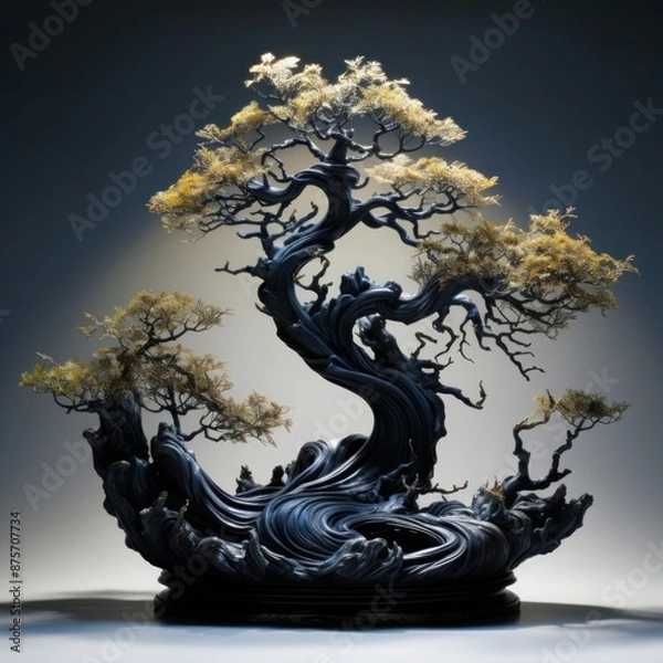 Fototapeta There is a tree with branches in the shape photo generative ai