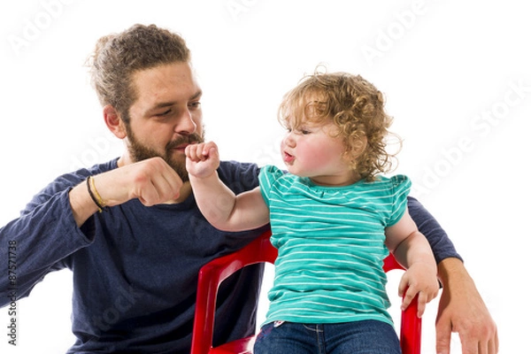 Obraz Vater mit Baby