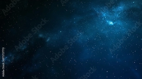 Fototapeta A cosmic gradient background blending deep space blue with starry night black, adding a mysterious and expansive feel to creative projects.