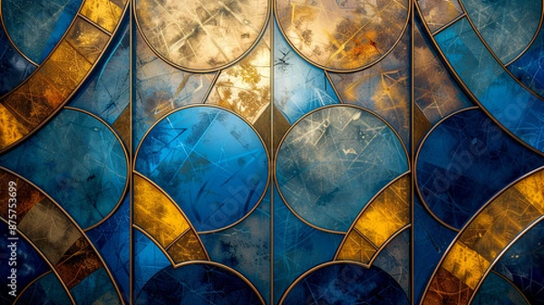 Fototapeta Abstract geometric glass panel