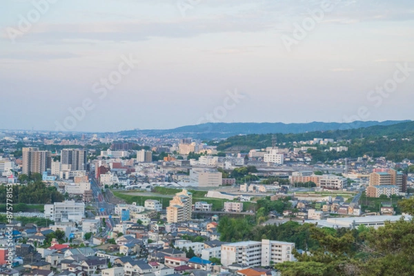 Fototapeta 茨城　かみね公園展望台から望む景色