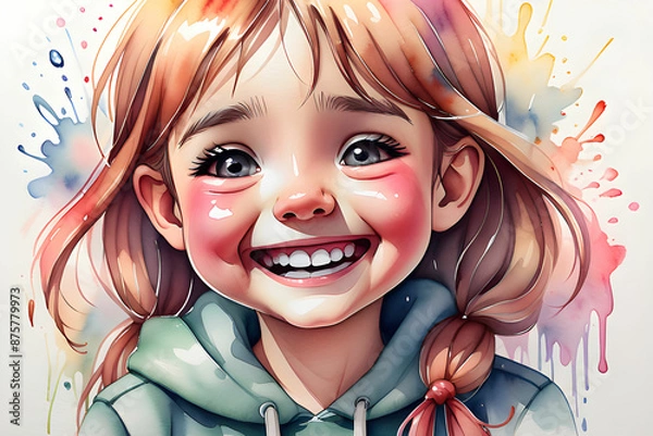 Obraz A cute girl smiling face