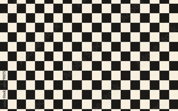 Fototapeta Black and white checkered pattern background vector presentation design