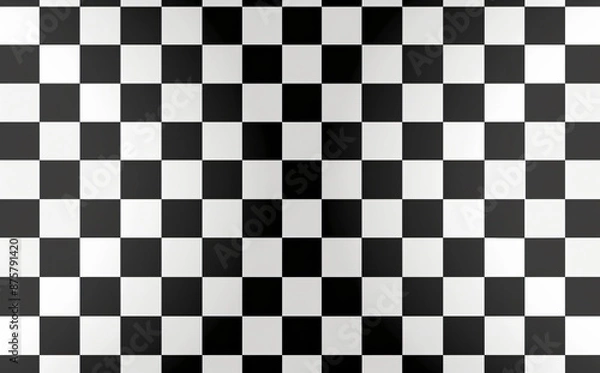 Fototapeta Black and white checkered pattern background vector presentation design