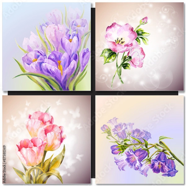 Fototapeta Vector floral background.