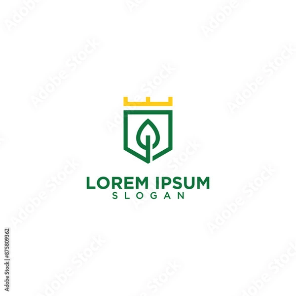 Obraz modern simple line leaf logo