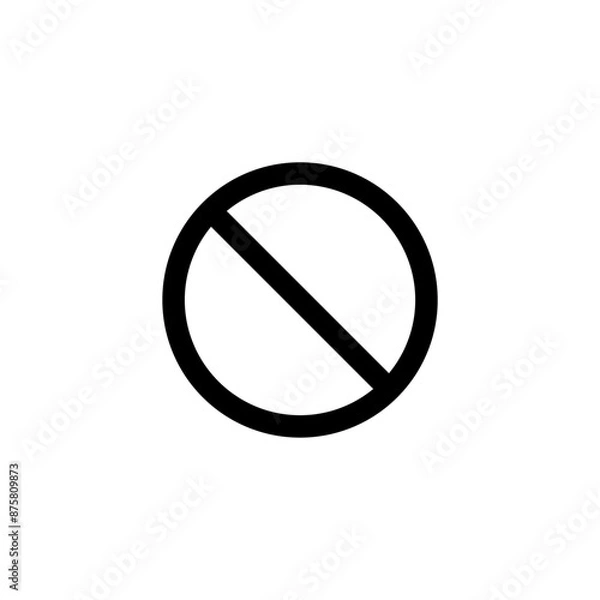 Obraz Vector No Stopping Glyph Icon Design