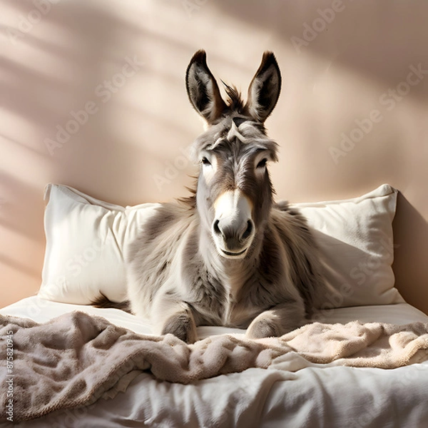 Obraz donkey in bed