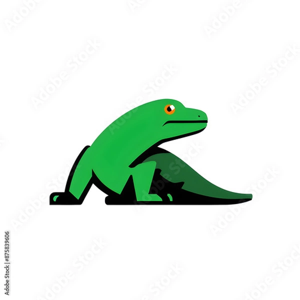 Fototapeta illustration logo of minimalist outline of a monitor lizard