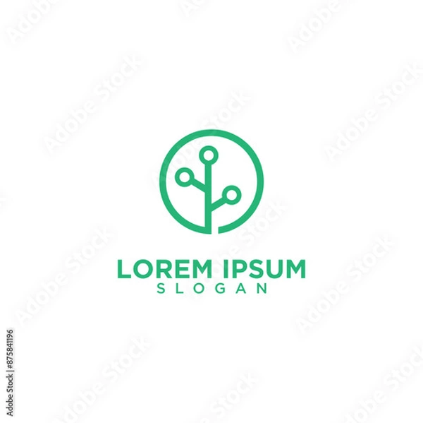 Obraz Technology Logo 
Tree modern simple