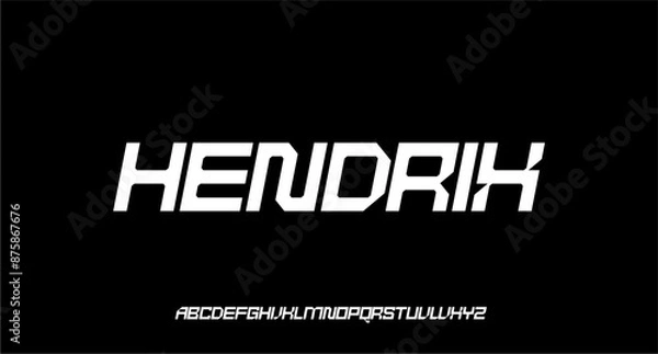 Obraz MODERN FUTURISTIC TECHNOLOGY SCI FI FONT VECTOR TYPEFACE