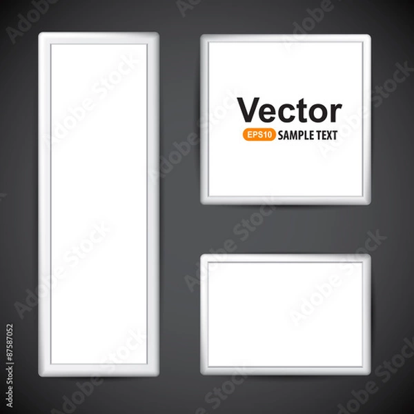 Fototapeta vector blank billboard and lightbox vector