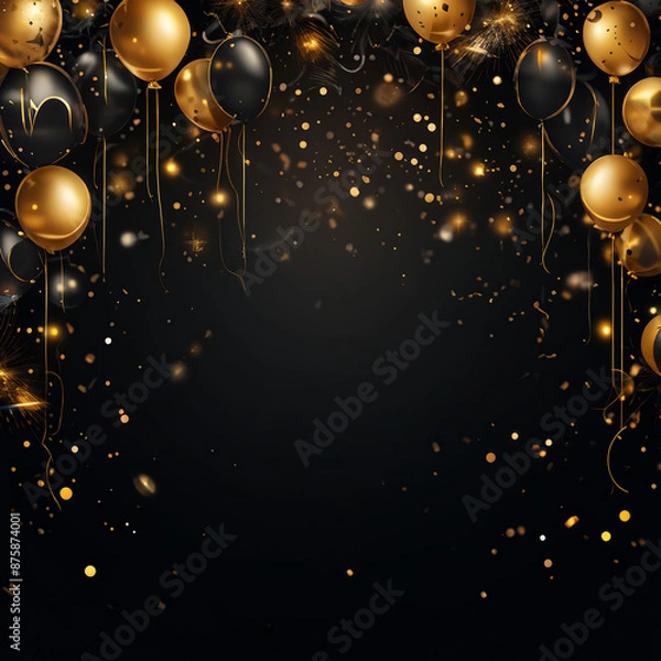 Fototapeta Golden and black theme background
AI Generated