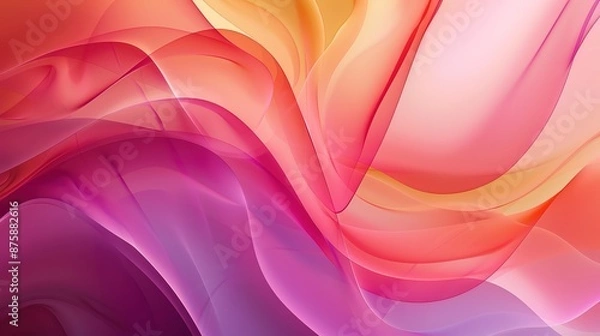 Fototapeta  Sleek, modern design with overlapping, translucent shapes and gradients 