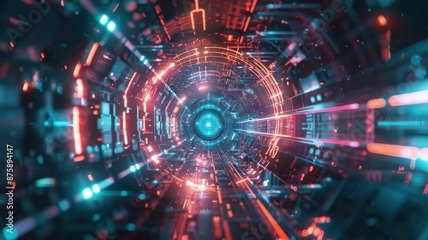 Fototapeta Abstract digital art background 