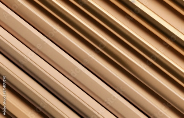 Obraz Metal gold texture striped background, diagonal lines. Bronze glitter stripes. Geometric pattern. Stylish texture. Gold pattern. Abstract golden background