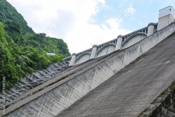 Fototapeta 重力式ダムとしては日本二位の高さを誇る浦山ダム