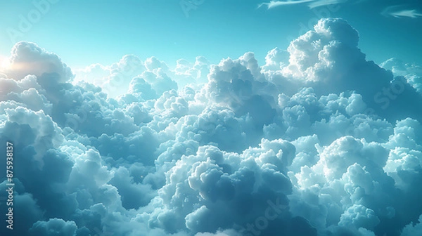 Fototapeta Cloud Computing Background - Vibrant Colors