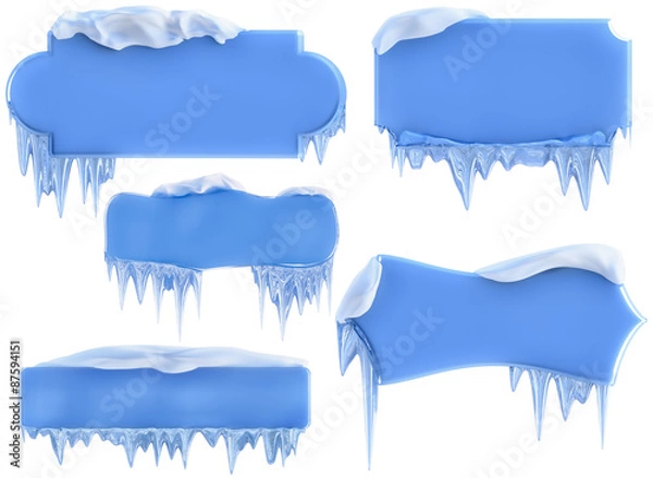 Obraz set of winter frames