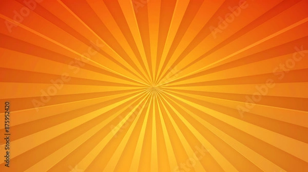 Fototapeta Sunburst yellow and orange gradient with grainy noise texture