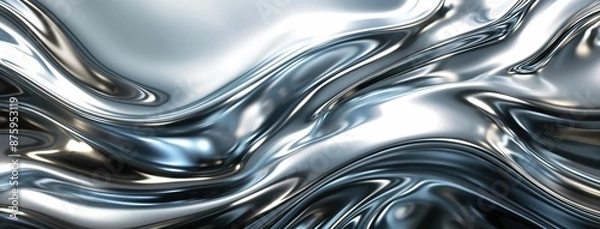 Fototapeta Chrome Waves Background