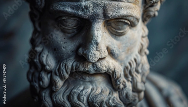 Fototapeta Face of a ancient classical statue	
