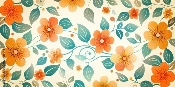 Fototapeta Vintage Floral Pattern