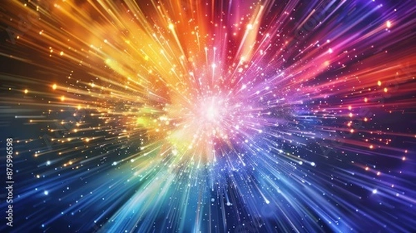 Fototapeta Abstract Colorful Light Burst