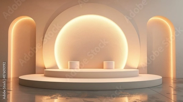 Obraz Minimalist Stage with Soft Lighting