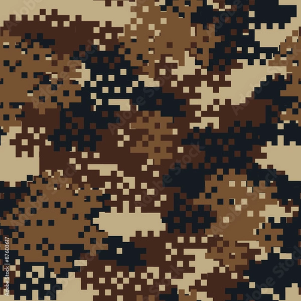 Fototapeta Camouflage seamless pattern.Can be used for background design, military textile.