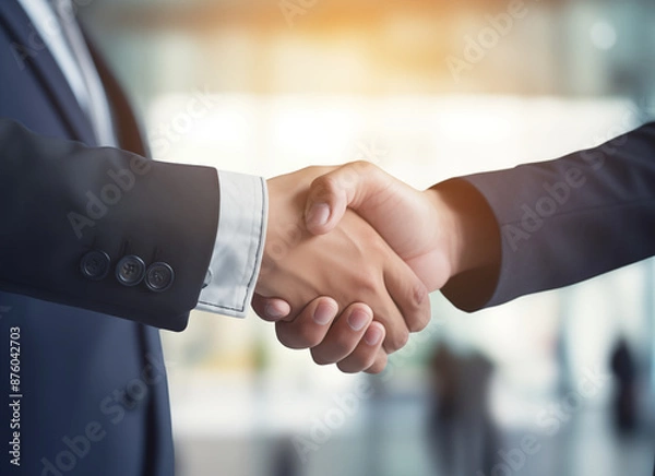 Fototapeta Business Handshake Agreement in Office