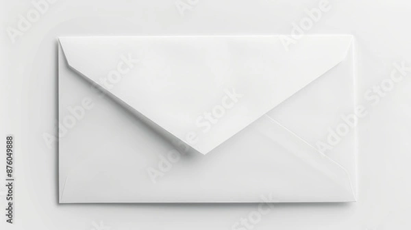 Fototapeta White letter in an envelope with clipping path.