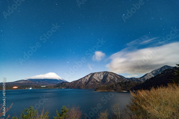 Obraz 本巣湖の星空