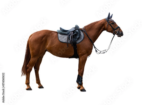 Obraz a horse with a saddle and harness
