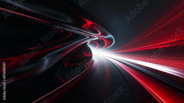 Fototapeta Abstract background with red speed lines