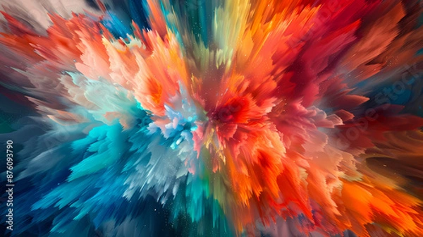 Fototapeta Colorful explosion of powder