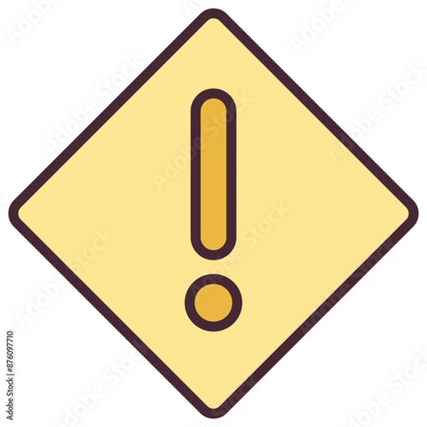 Fototapeta Attention Outline Color Icon